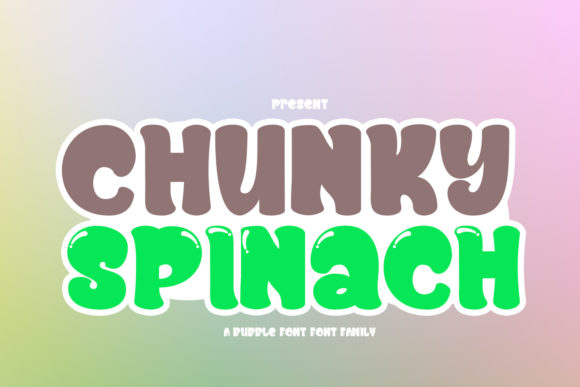 Chunky Spinach: A Playful Display Font for Crafters