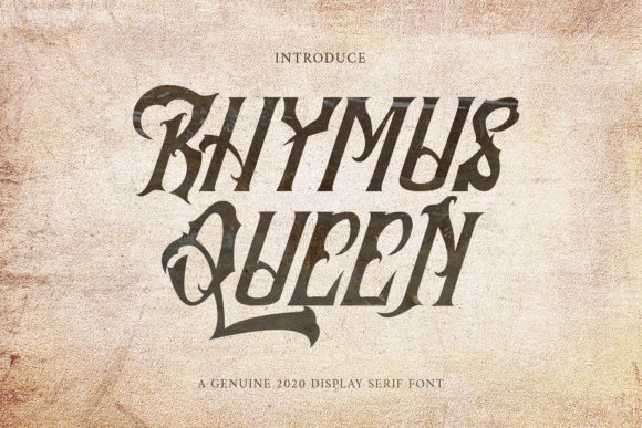 Rhymus Queen: A Bold Blackletter Font for Branding