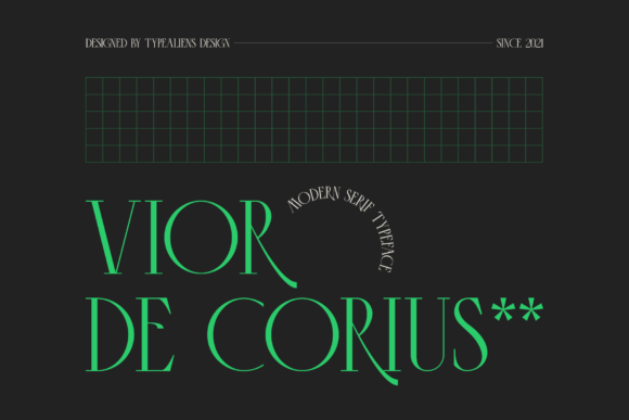 Vior De Corius: A Serif Font for Bold Campaigns